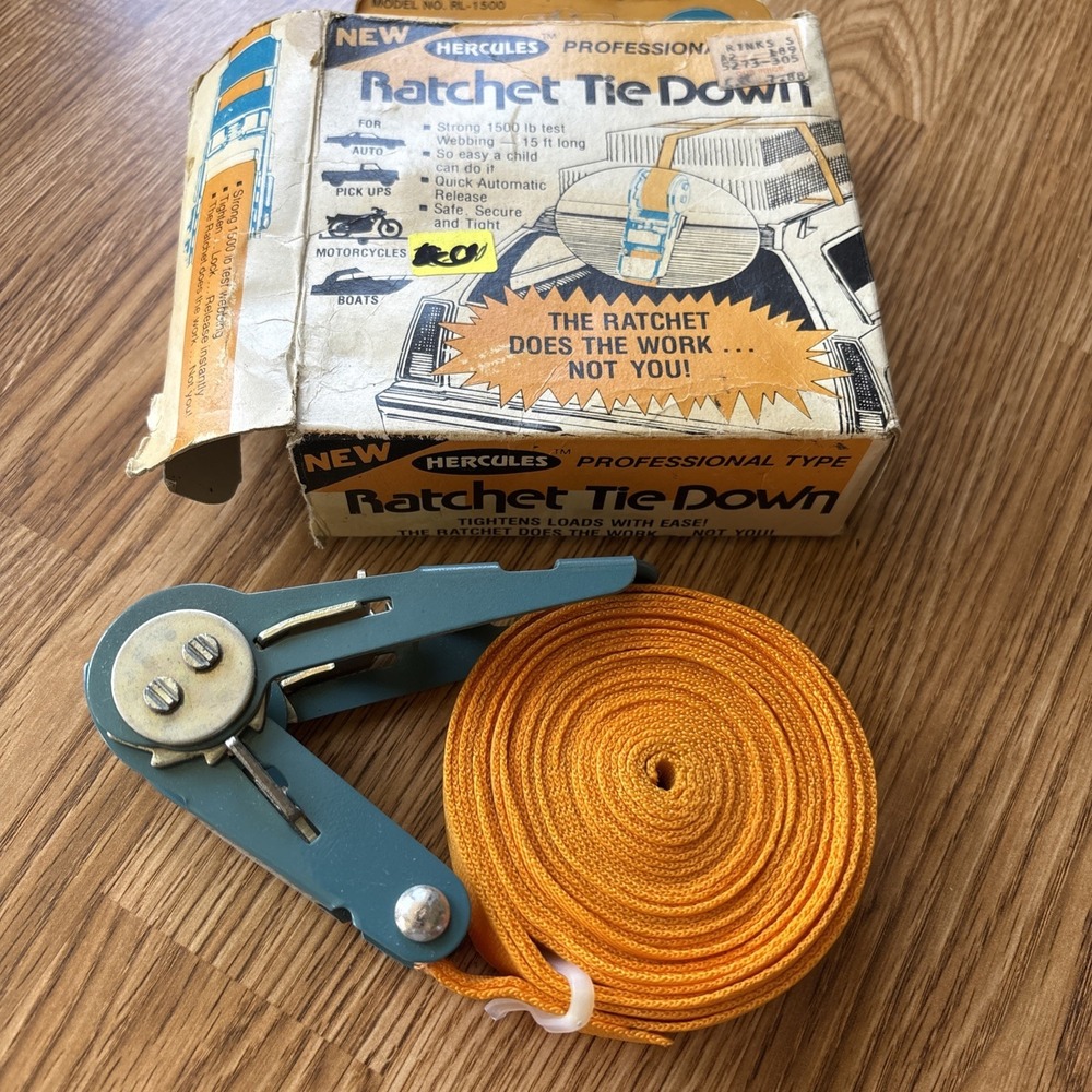 NOS Hercules Ratchet Professional Type Tie Downs PI-201, Vintage